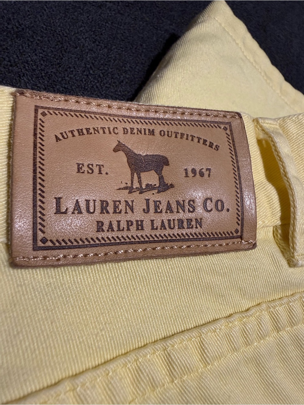 Lauren Jeans Co. Ralph Lauren Women’s Pale Yellow Ankle Length Crop Jeans